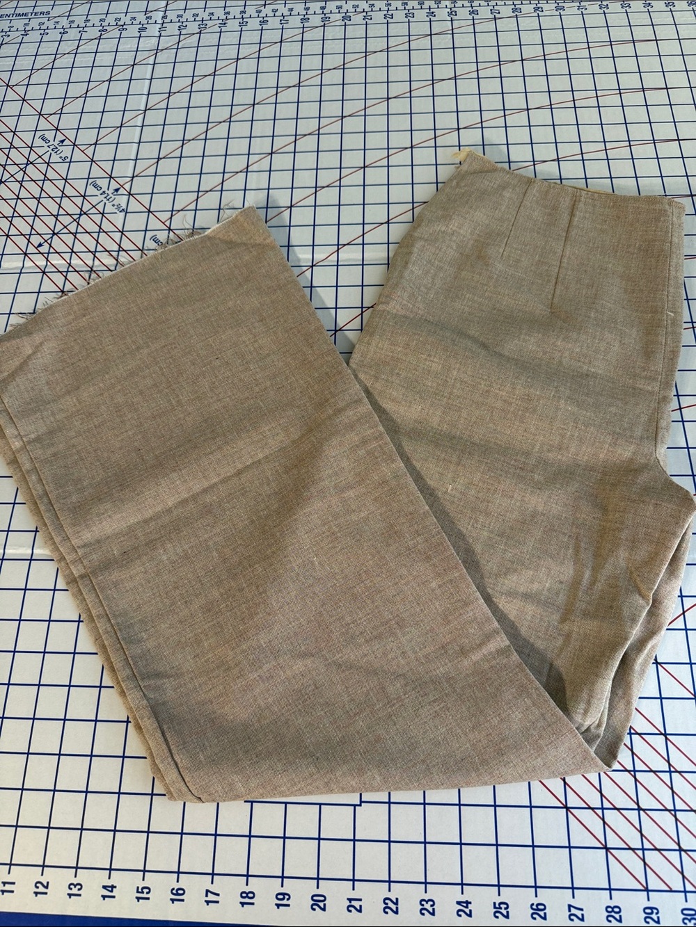 Unfinished Linen Trousers Pants Handmade Tailored Ready to Finish 35”